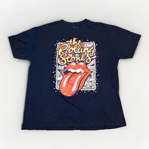 The Rolling Stones T Shirt Music Band Rock N Roll Graphic Tee Logo Mens XL